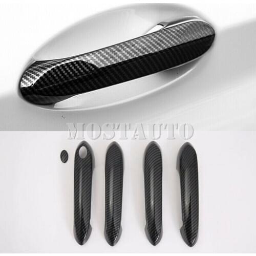 For BMW X5 G05 2019-2020 ABS Carbon Car Accessories Door Handle Cover Trim 5pcs Car Accessories Interior Car Decor Car Trim
