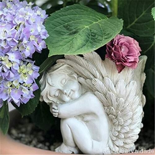 European Resin White Cute Cupid Angel Decoration Crafts Creative Desktop Ornament Christmas Wedding Gift Creative Sculpture