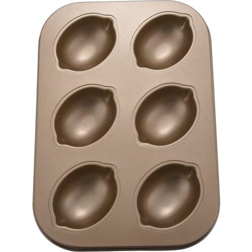 Carbon Steel Cake Mold Lemon Shape Nonstick Cake Dish Muffin Pot Cake Tray Chiffon Cake Muffin Cream Mousse Dessert