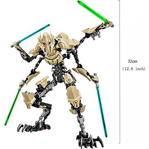 Star Toy General Robot Grievous With Lightsaber hilt Combat Weapon Model Building Blocks Accessories Christmas Gift