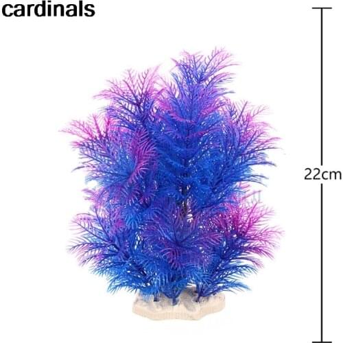 2017 New 22CM Green Artificial Eco Friendly Plastic Aquarium Fake Water plants Fish Tank Aquarium Plants Aquarium Accessories