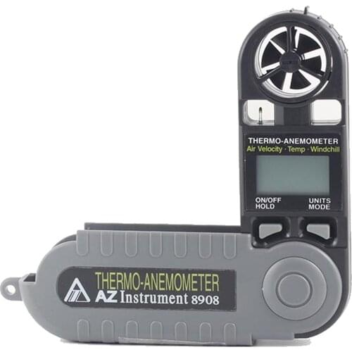 AZ8908 Pocket Temperature Anemometer Anemometer Temperature Tester Air Flow Meter Wind Chill Anemometer Windchill Temperature