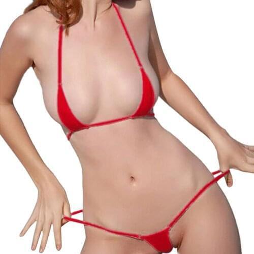 Corset Teddy Babydoll Underwear Sets Pijama Womens Fashion Sexy Underwear Sling Solid Color Halter Underwear Temptation Bikini