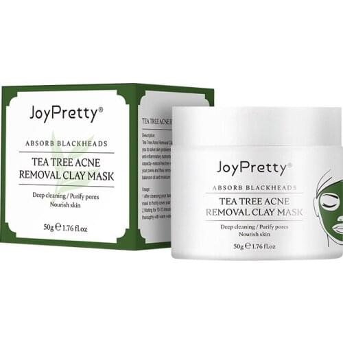 Tea Tree Acne Removal Clay Mask Blackheads Exfoliating Smearing Mud Mask Purify Pores Moisturizing Reduce Wrinkles Dark Spots