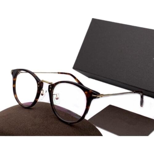 Fashion Design Women Round Eyeglasses Frame 49-21-145 Lightweight Plank Metal Adjustable Nose Pads