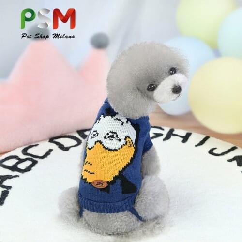 Cartoon knitting pet xmas sweater for cats hot sale breathable vest cat dog general comfortable warm pet clothes dachshund