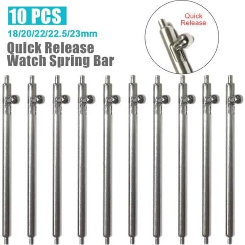 10pcs Watch Band Pin Repair Tools & Kits Quick Release Watch Strap Spring Bars Pins 18MM 20MM 22MM 22.5MM 23MM for Smart Watches