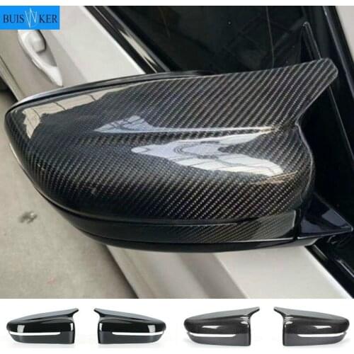 A Pair Carbon Fiber Car Rearview Mirror Cap Cover Trim For BMW 5 7 Series G30 G38 G11 G12 2017-2020 Car Styling Accessories