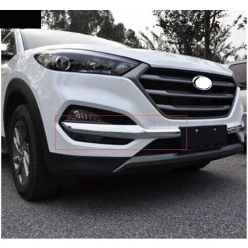 FIT FOR HYUNDAI TUCSON TL 2015 2016 CHROME FRONT BUMPER GRILL HEAD FOG LIGHT COVER TRIM DECORATION STYLING GUARD MOLDING GARNISH