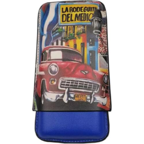 Portable Travel Leather Cigar Humidor Box Cigar Holder Pocket Box Storage Container Gift Box For Man/ Women