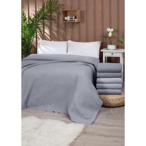 Sarra Double 100 Cotton Honeycomb Pique-Gray