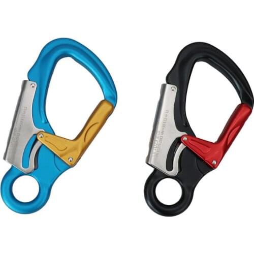 Rock Climbing Carabiner 25KN Mountaineering Aerial Work Caving Climbing Carabiner Main Lock Safety Master Screw Lock Camping