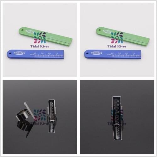 Dental 2 Finger Endodontic Ruler & 2 Span Measure Scale Ruler Gutta Percha Point Ruler Dentist Tools Materials