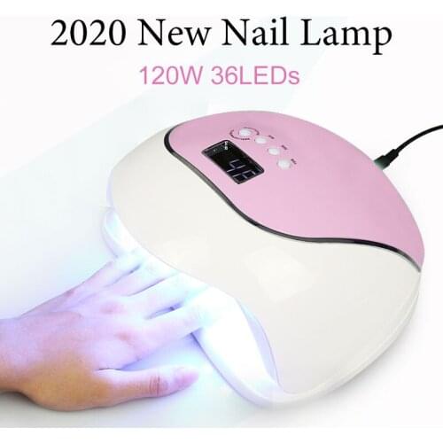 UV LED Lamp for Nails Gel Polish Drying Lamp With 4 Timers Auto Sensor Portable Machine For Fingernail and Toenail