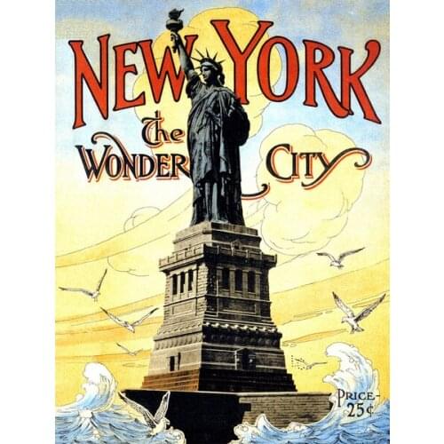 New York Vintage Retro Metal Sign Plaque Vintage Alcohol Metal Tin Sign Poster Wall Plaque