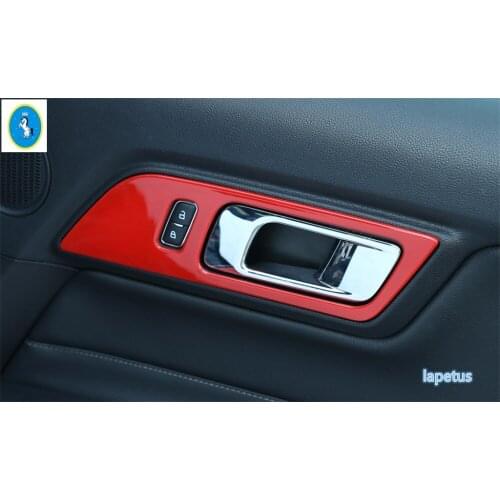 Lapetus Inner Car Doorknob Handle Bowl Cover Trim 2 Pcs Fit For Ford Mustang 2015 2016 2017 ABS 3 Colors