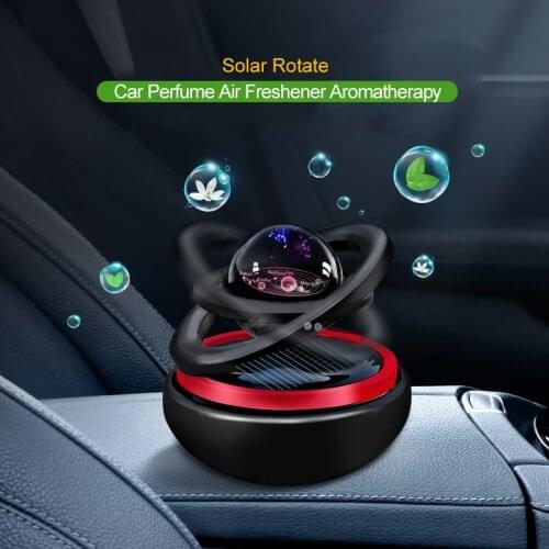 Solar Rotate Car Perfume Air Freshener Aromatherapy Auto Fragrance Car Freshener Decoration Ornament Car Accessories