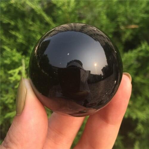 1pcs Natural Obsidian Feng shui Obsidian Crystal Ball Decoration 40-60mm