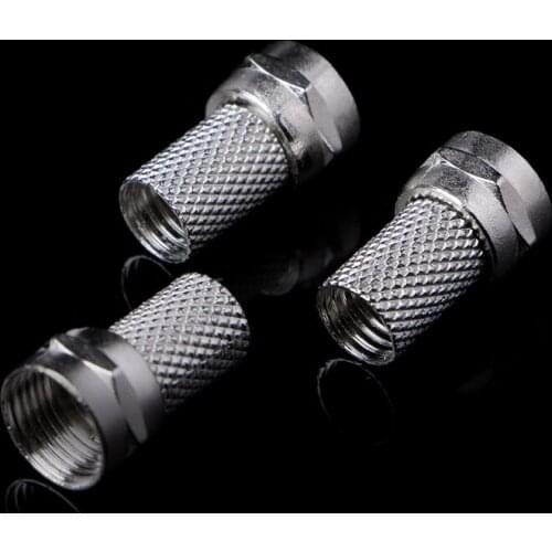 10 Pcs 75-5 F Connector Screw On Type For RG6 Satellite TV Antenna Coax Cable Twist-on