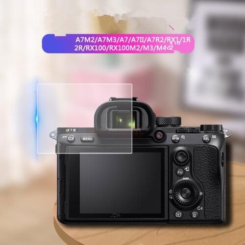 2 PCS 0.26 mm Clear Tempered Glass Screen Protector for Sony A7M2 A7M3 A7II A7III A7R2 RX100 M2 M3 M4 Digital Camera LCD Film