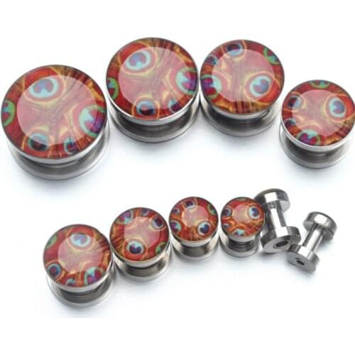 2PCS New Fashion Stainless Steel Peacock bottle Ear Plugs Tunnels Flesh Expansions Piercing Punk Ear Gauges Sexy Body Jewelry