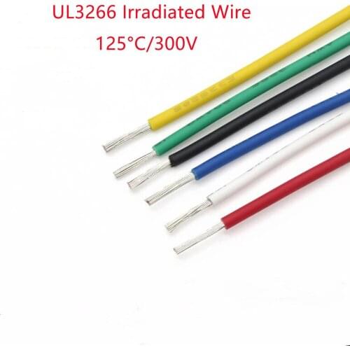 20M/1LOT UL3266 PE Low-Smoke Halogen-Free Irradiated Wire Tinned Copper Household Appliances Cable 16 18 20 22 24 26AWG