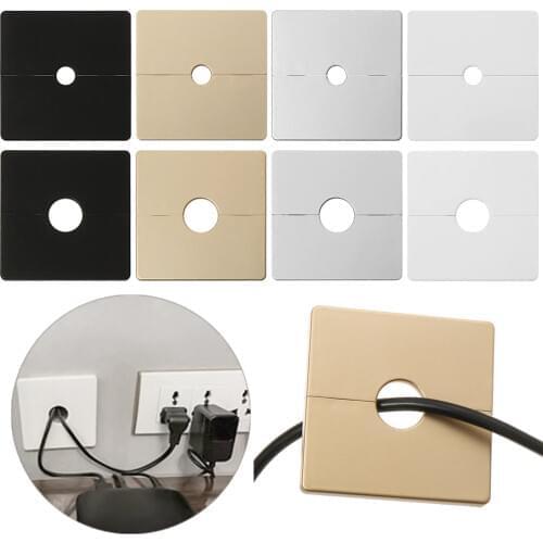 86mm Type Square Wall Wire Hole Cover Reserved Drill Hole Panel Decor Cabinet Office Desk Hole Cap Dust Pipe Plug Hardware Tools