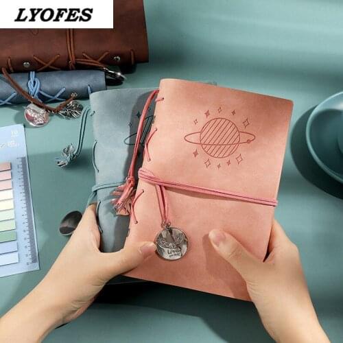 A6 Binder Sketchbook Notebooks Vintage Leather Agenda Planner Notepads Budget Book School Supplies Notebook Binder Diary