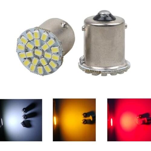 P21W 1156 BA15S 1157 Bay15d 22SMD Car LED Bulb Auto Rear Turn Signal Lights Brake Reverse Parking Lamp DC 12V White 22 SMD