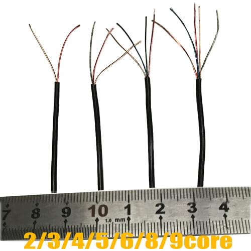 Softer headset cable multi-strand enameled cable 2core 3core 4core 5core 6core 8core 9core Insulated wire diy bonding wire