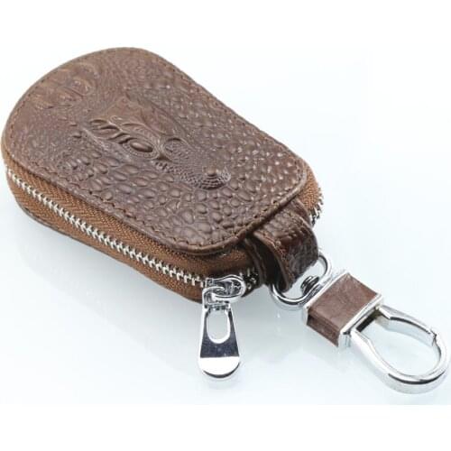 Genuine leather Crocodile pattern Keychains women high quality cowhide key wallet Small Men Car keys keychain Fashion Key cases