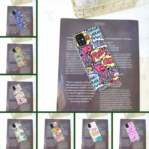 Phone Case For Samsung Galaxy A10 A20 A30 A40 Retro Cartoon Color Quote Silicone Back Cover For Samsung Galaxy A80 A70 A60 A50