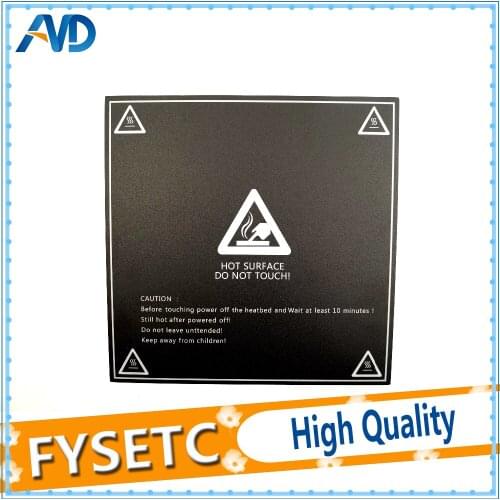 10pc 214x214mm black Frosted Heated bed For Wanhao i3 3D Printer Sticker Build Sheet build plate tape with 3M Backing