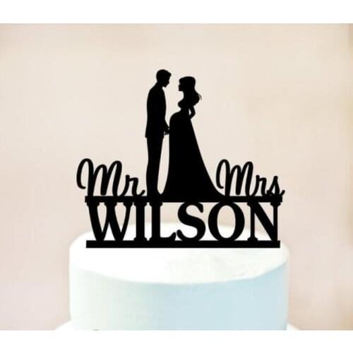 Pregnant Wedding Cake topper Pregnant bride Cake topper Funny Wedding Cake topper Bride groom silhouette Pregnant Cake topper