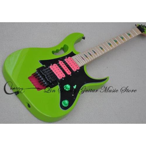 Order booking 6 strings guitar, pink redguitar,,tremolo bridge HSH pink pickups,black buttons,maple fingerboard shell inlay