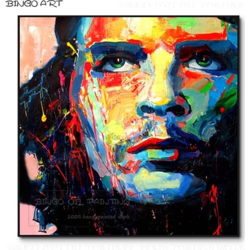 Artist Hand-painted Colorful Che Guevara Figure Oil Painting on Canvas Handmade Che Guevara Wall Painting for Wall Decoration