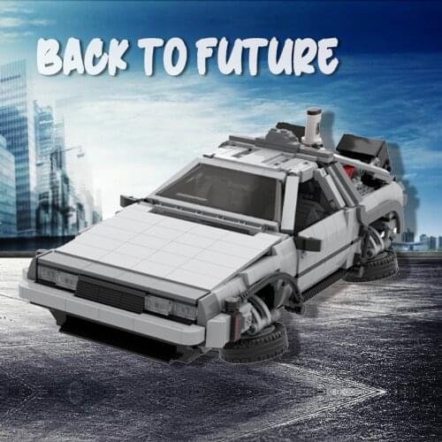 MOC Building Blocks Car Movie Idea Back to the Future Technical Car Time Machine Race Car Model Kids Toys Children Gifts 1772PCS