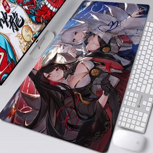 Anime Mouse Pad Gamer Desk Gaming Laptop PC Gamer Cabinet Rug Mausepad Varmilo Gamers Accessories Mice Keyboards Azur Lane