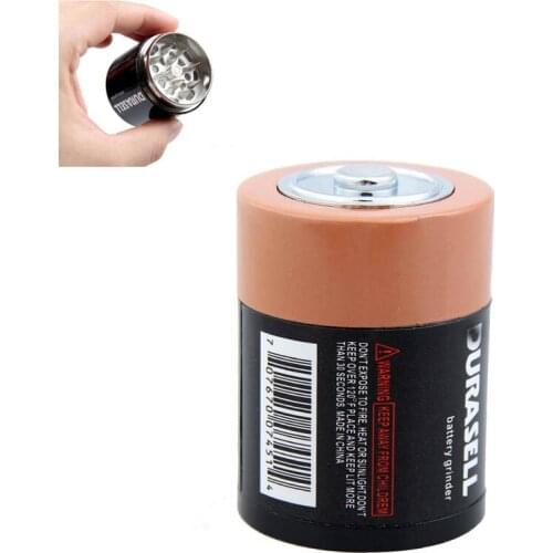 Creative Herbal Herb Tobacco Grinder Battery Shaped Spice Pollen Crusher Kitchen Tool CLH@8