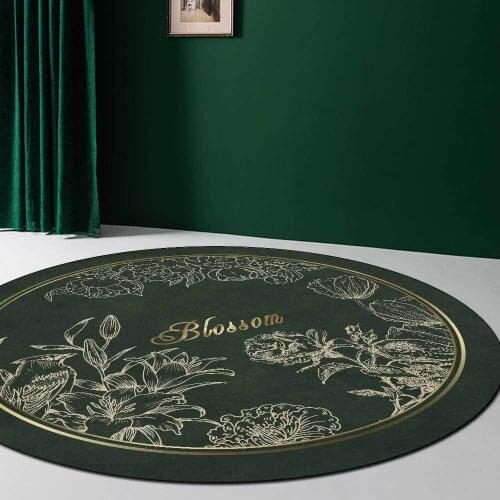 Nordic round carpet large play area Rug Abstract animal beside sofa table non-slip bedroom Living Room floor Mat home decoration