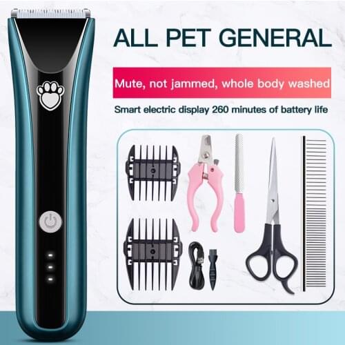 New 2021 Trimmer Pet Dog Hair Clippers Grooming Electric Scissor Dogs Cutter Rechargeable Cordless Shaver Low Noise Haircut Tool