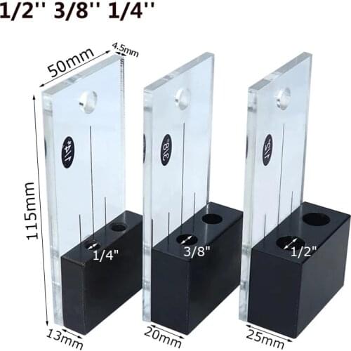 Dowel Drilling Jig Kit 1/2'' 3/8'' 1/4'' Pocket Hole Jig Acrylic Faces Drill Guide Hole Locator DIY Woodworking Carpentry Tools