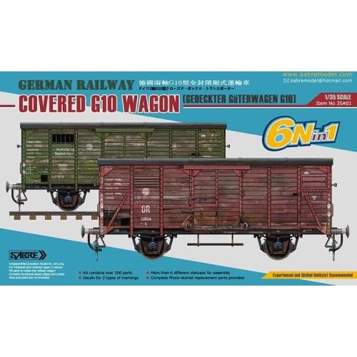 SABRE model 35A01 1/35 German Gedeckter Guterwagen G10 6 in 1