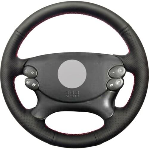 Black Artificial Leather No-slip Car Steering Wheel Cover for Mercedes Benz E-Class W211 E230 E280 E350 CLS-Class CLS350 CLS500