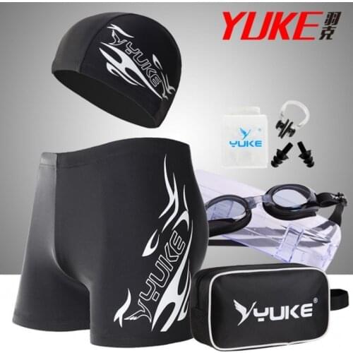 Anti-Fog HD Swimming Goggles Glasses with Hat and Ear Plug Nose Clip Swimsuit Swimming Shorts for Men Transparent Glasses Suit
