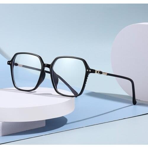 Trendy Design Plastic Frame Anti Blue Light Blocking Glasses Hexagon Shape Eyeglasses