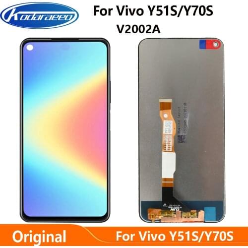 Original Display Replace 6.53"For VIVO Y51S 5G V2002A LCD Touch Screen Digitizer Assembly For Vivo Y70S 5G