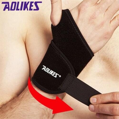 AOLIKES 1PCS Gym Wrist Bands Sports Wristband Wrist Support Straps Wraps for Weight Lifting Munhequeira Protector