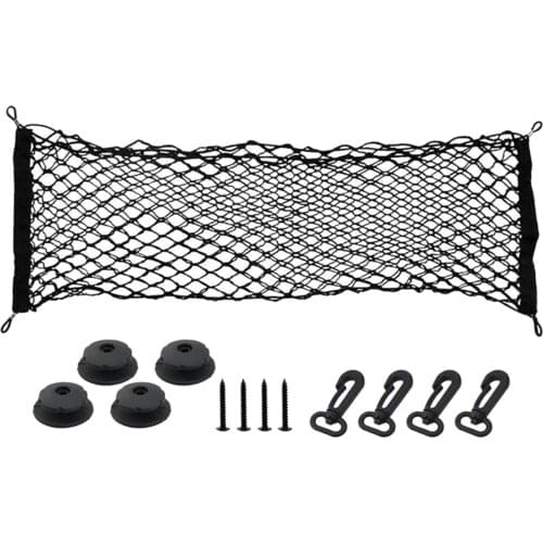 Rear Trunk Mesh Stretchable Cargo Organizer Grocery Net Storage Pocket Bag