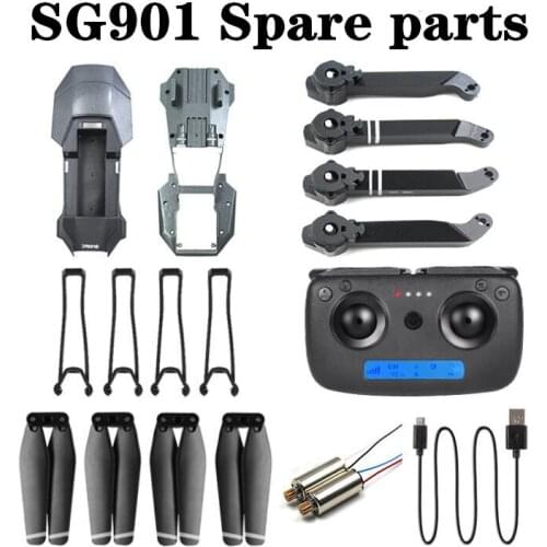 SG-901 SG901 RC Drone Quadcopter spare parts blade remote control charging line Protection ring arm motor shell Storage bag